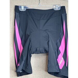 Nooyme Womens Cycling Shorts 3D Padding Black Pink Moisture Wicking Breathable